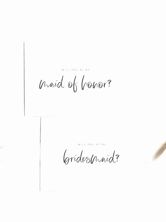 Maid Of Honor Card Template New Maid Of Honor Card Template