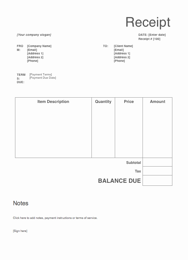 Make A Receipt In Word Best Of Receipt Templates Free Download
