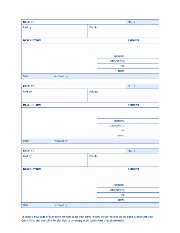 30 Make A Receipt In Word Example Document Template