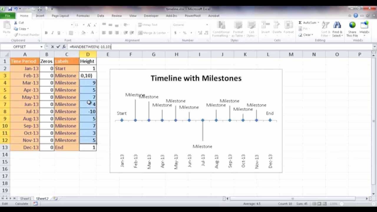 Make A Timeline In Word Fresh Create A Timeline with Milestones