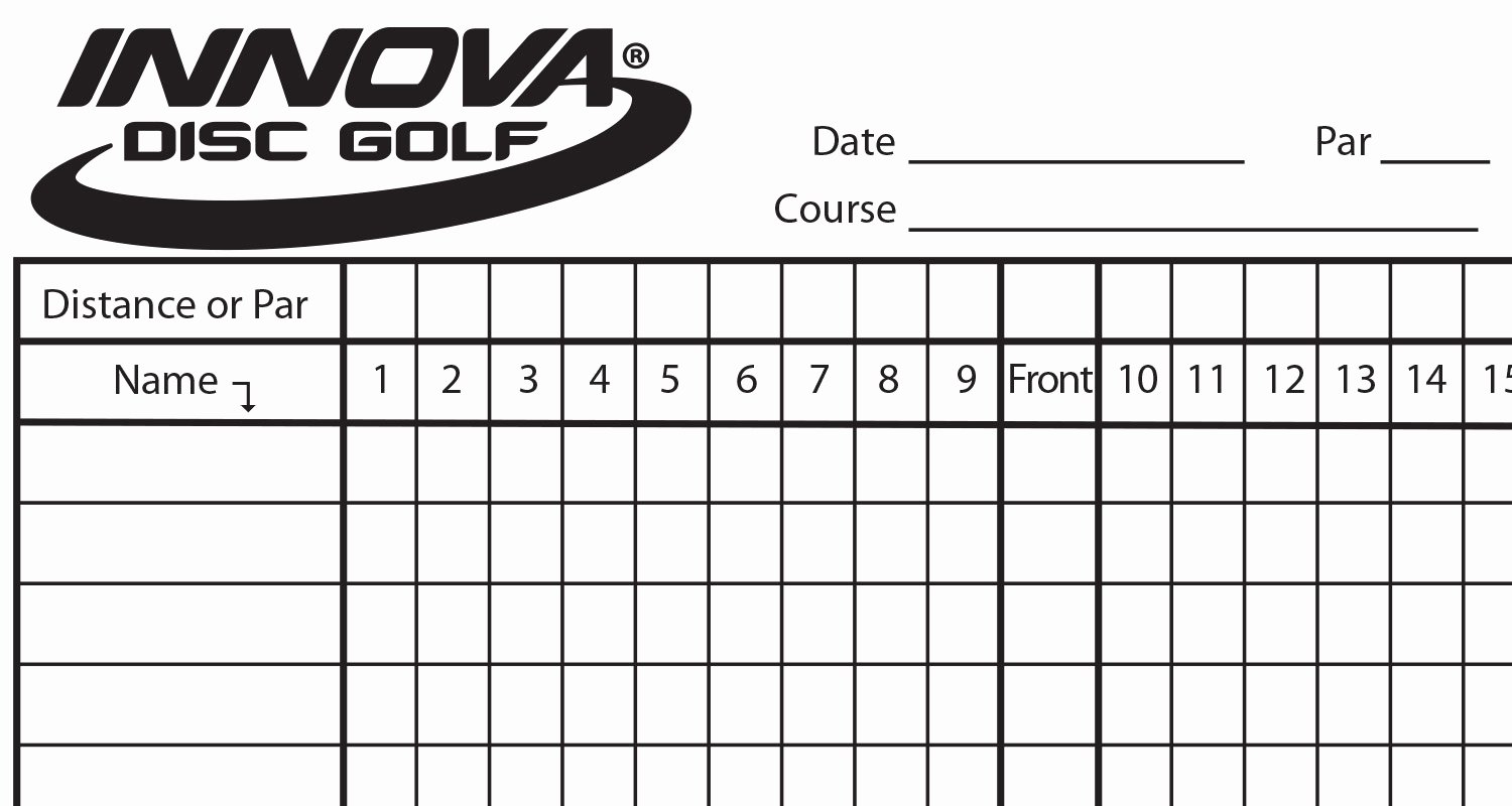 Make Your Own Golf Scorecard Unique Innova Scorecard Innova Disc Golf