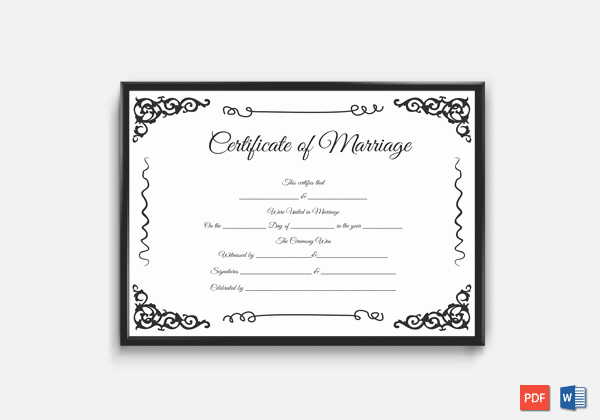 Marriage Certificate Template Word Best Of Marriage Certificate Template 22 Editable for Word