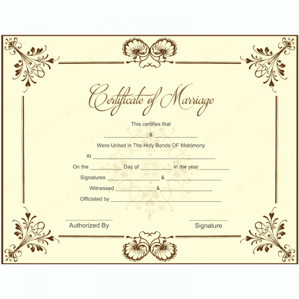 Marriage Certificate Template Word Inspirational Blank Marriage Certificate Template for Microsoft Word