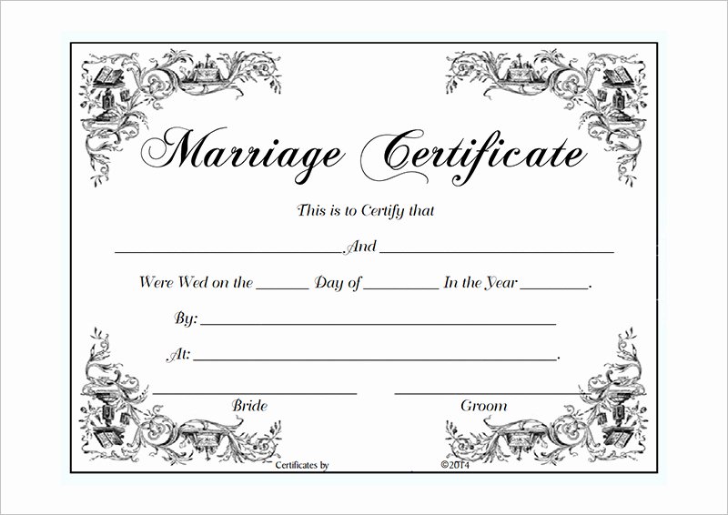 Marriage Certificate Template Word New Blank Certificate Template