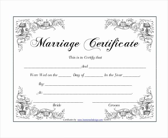 Marriage Certificate Template Word Unique 10 Marriage Certificate Templates