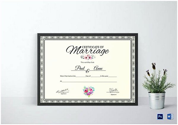 Marriage Certificate Template Word Unique Marriage Certificate Template Microsoft Word