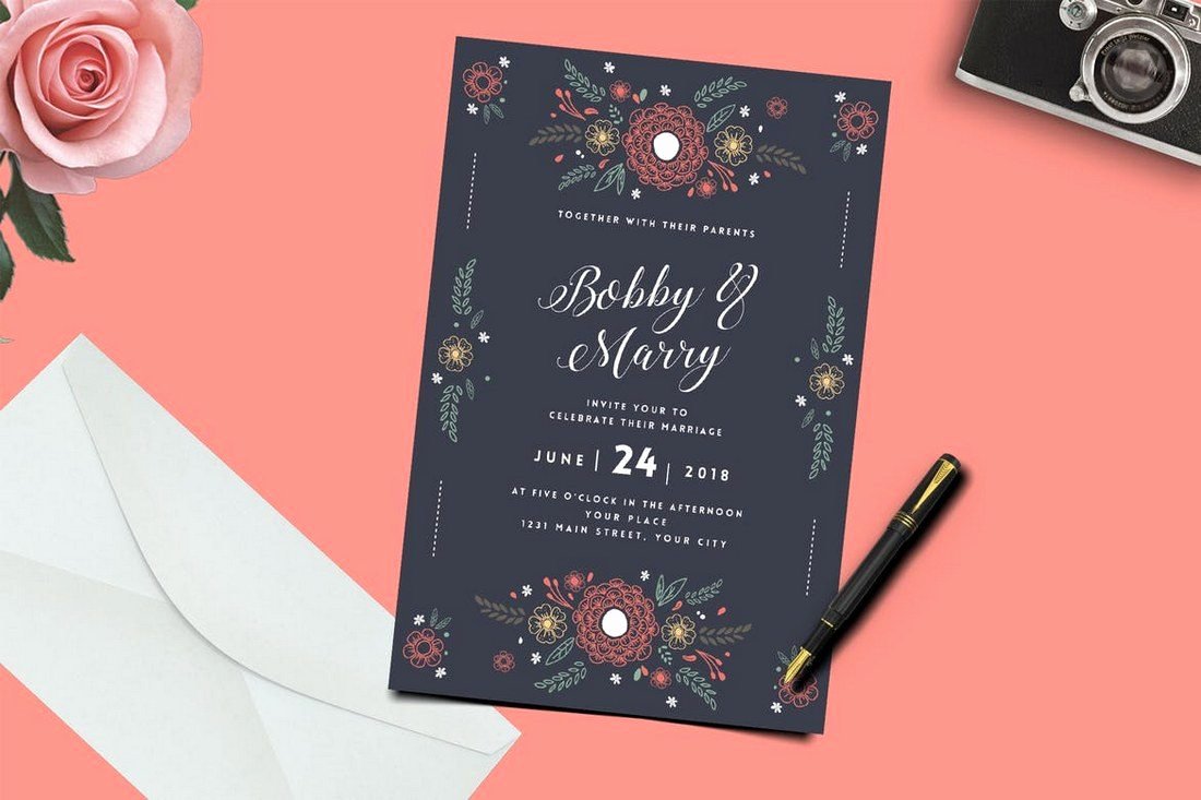 Marriage Invitation Card Design Fresh 50 Wonderful Wedding Invitation &amp; Card Design Samples
