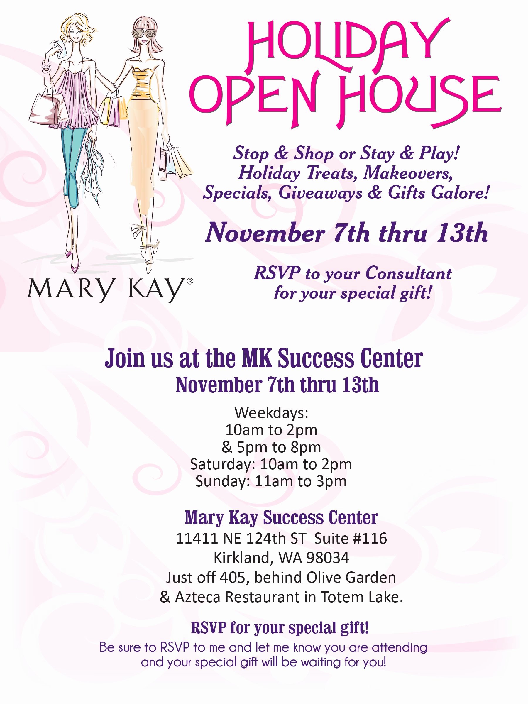 Mary Kay Invitations Template Elegant Mary Kay Holiday Open House Flyer It S My Bizness