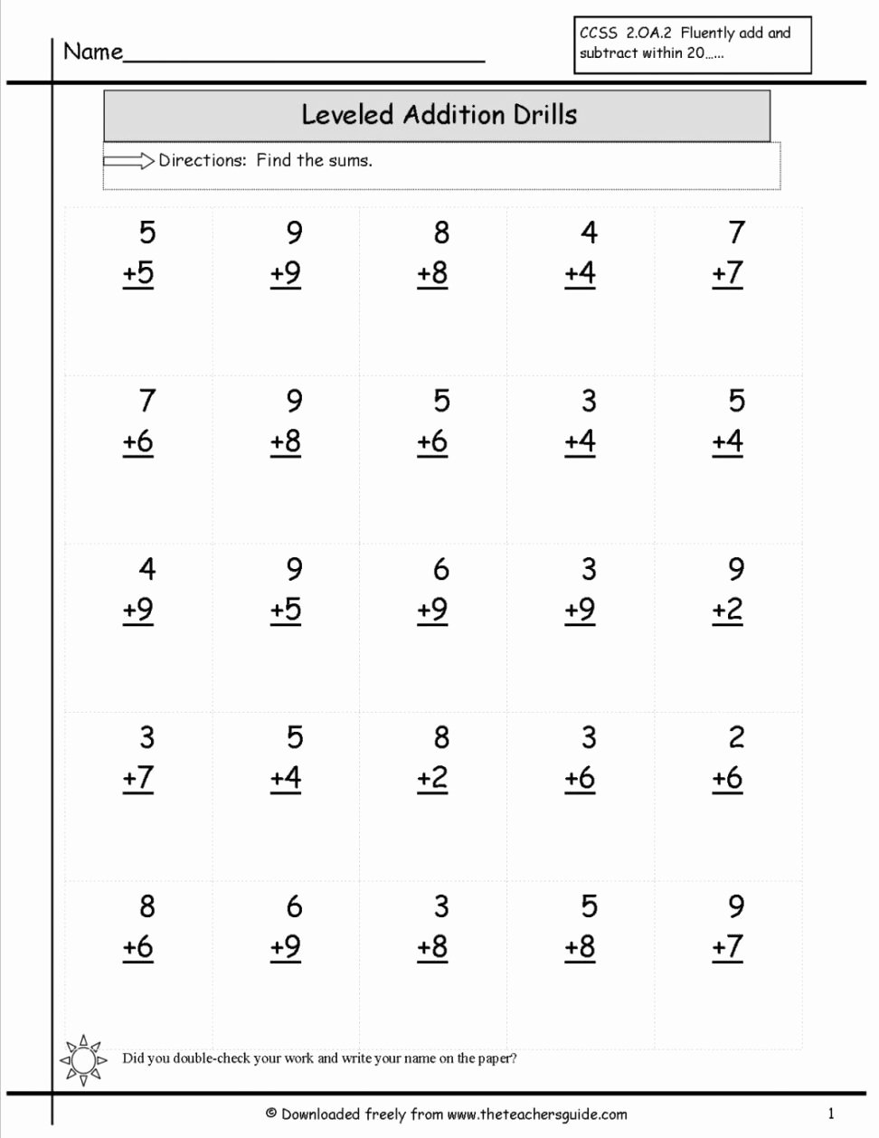 Math Addition and Subtraction Worksheets Awesome Free Printable Addition Worksheets Chapter 2 Worksheet