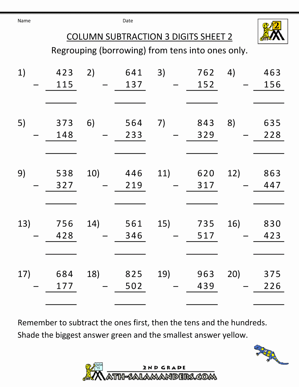 Math Addition and Subtraction Worksheets Luxury Subtraction with Regrouping Worksheets
