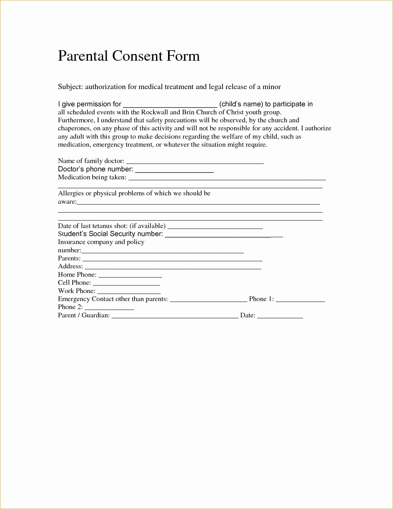 Medical Consent form for Caregiver Elegant 9 Medical Authorization Letter Examples Pdf