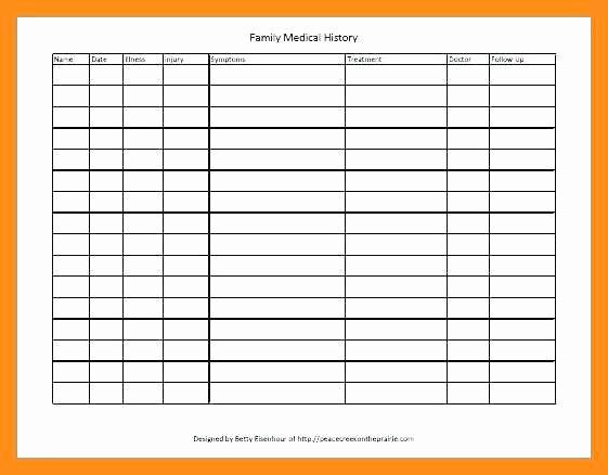 Medical Family Tree Template New 12 13 Medical History Template Excel