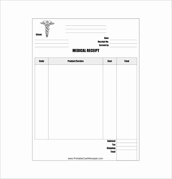Medical form Templates Microsoft Word Best Of Medical Receipt Template – 7 Free Sample Example format