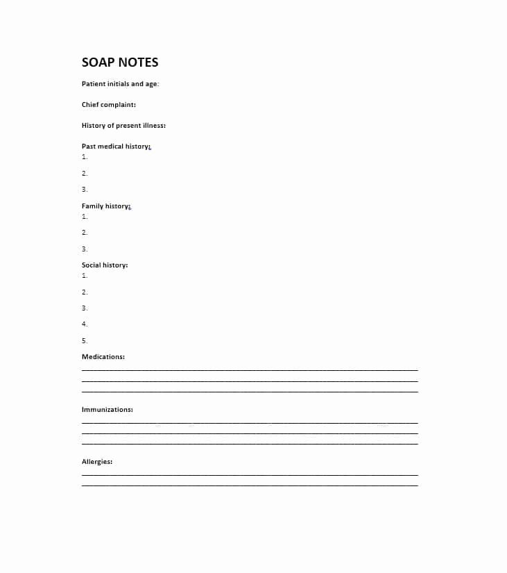Medical soap Note Template Awesome 40 Fantastic soap Note Examples &amp; Templates Template Lab