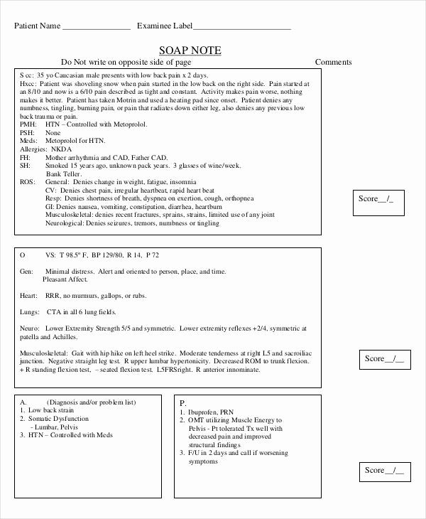Medical soap Note Template Lovely Free 31 Free Note Examples In Pdf Doc