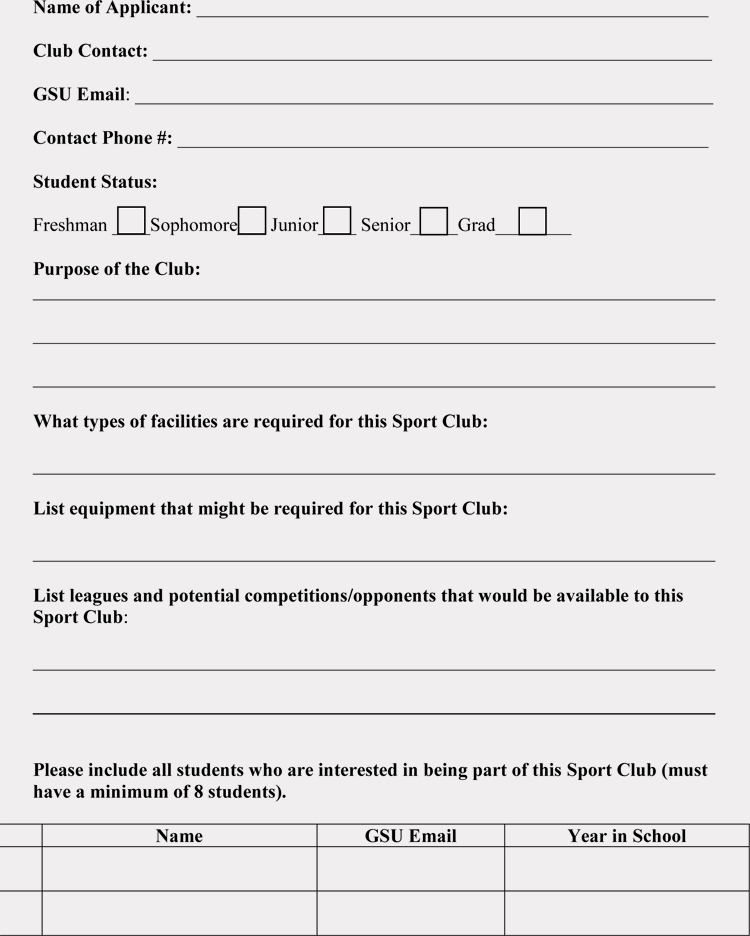 Membership Application form Sample Elegant Club Membership Application Registration form Templates