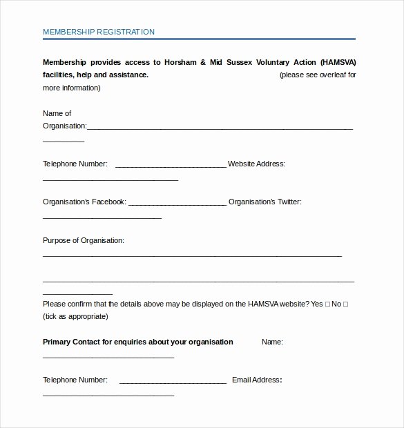 Membership Application form Sample Inspirational 15 Membership Application Templates – Free Sample