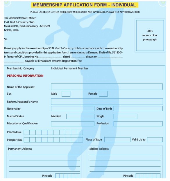 Membership Application form Sample Lovely 15 Sample Club Application Templates Pdf Doc