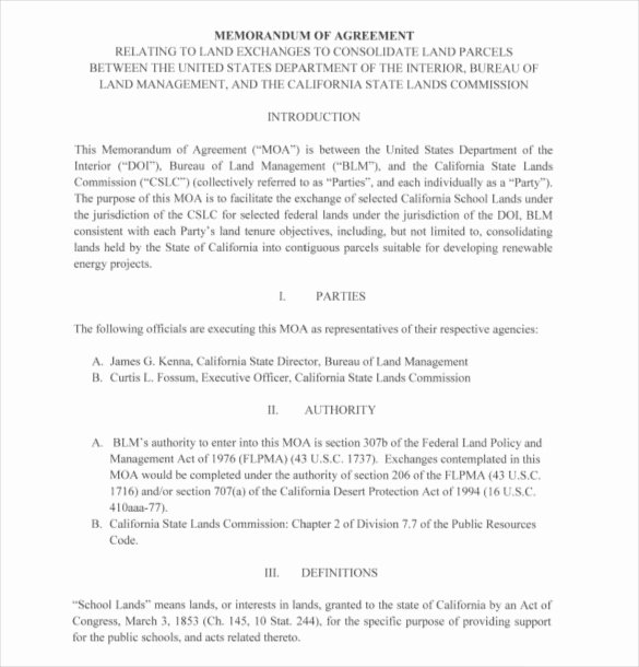 Memorandum Of Agreement Samples Lovely 16 Memorandum Of Agreement Templates Pdf Doc