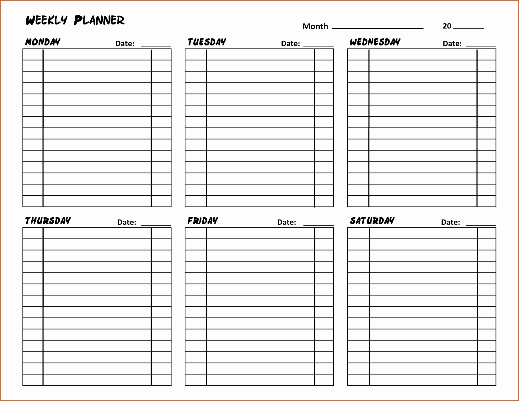 Menu Planner Template Excel Inspirational 3 Weekly Planning Template Bookletemplate