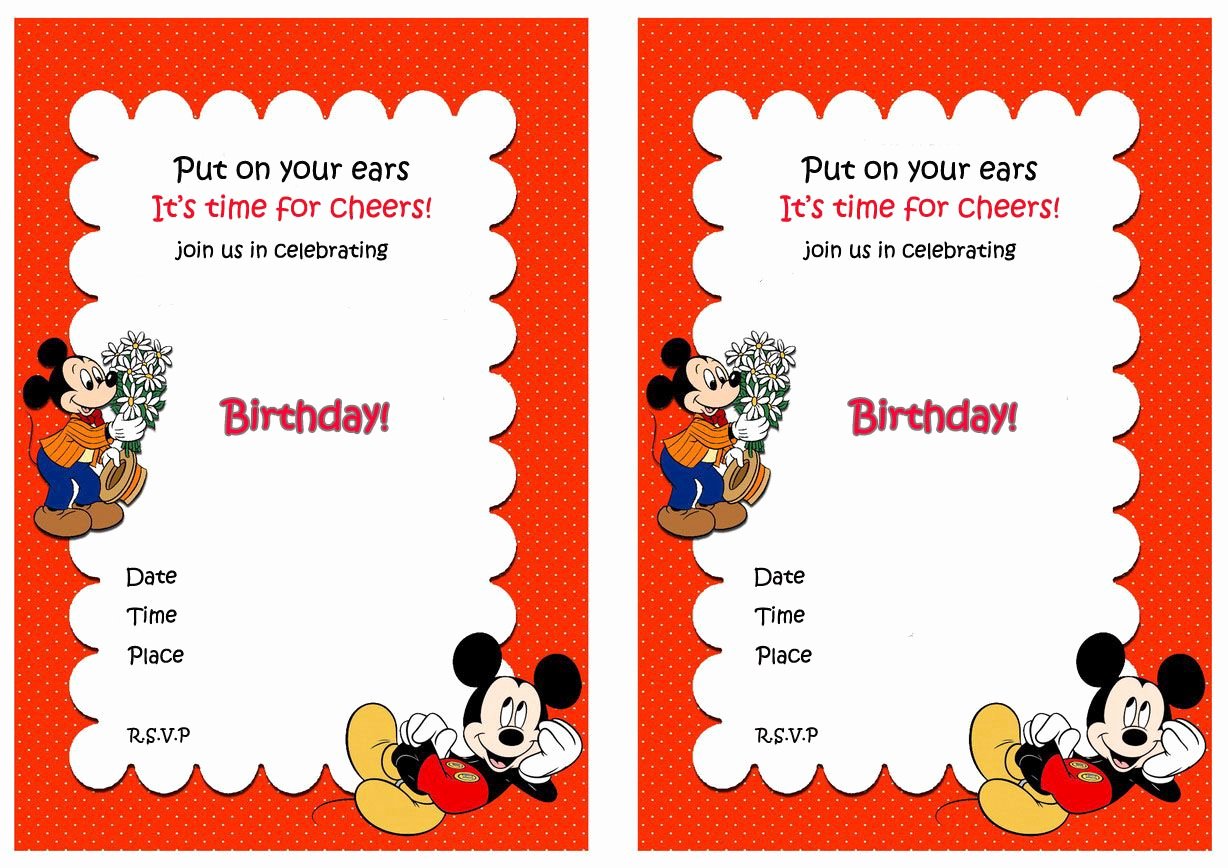 Mickey and Minnie Party Invitations Awesome Mickey and Minnie Free Printable Birthday Party