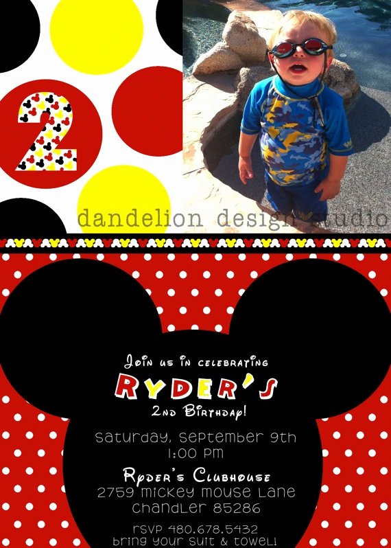 Mickey Mouse 2nd Birthday Invitations Best Of 1000 Images About 2nd Birthday Party Mickey Mouse On