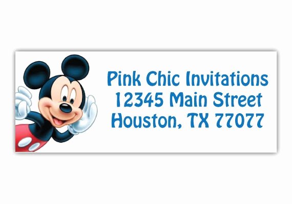 Mickey Mouse Address Label Fresh Mickey Mouse Return Address Labels