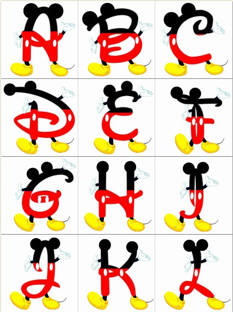Mickey Mouse Alphabet Letters Unique Mickey Mouse Alphabet Vectors Font Cutting File