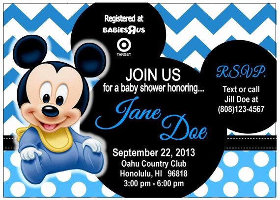 Mickey Mouse Baby Shower Invitation Lovely 17 Best Images About Baby Shower Mickey On Pinterest