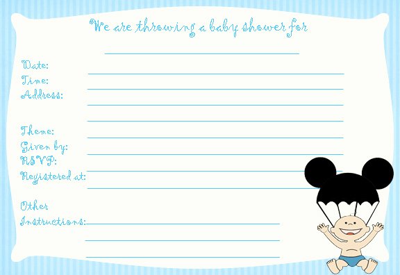 Mickey Mouse Baby Shower Invitation Unique Blank Mickey Mouse Baby Shower Invitations