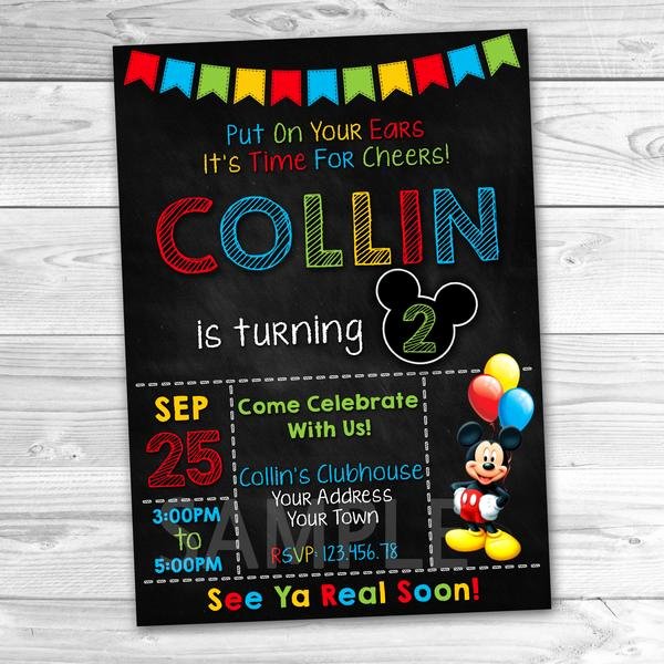 Mickey Mouse Clubhouse Birthday Invitation Best Of Mickey Mouse Party Invitation Mickey Mouse Invitation