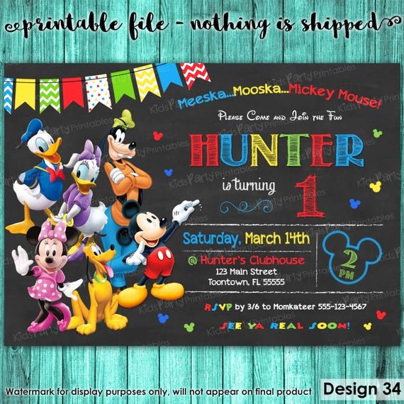 Mickey Mouse Clubhouse Birthday Invitations Unique Mickey Mouse Clubhouse Invitations Mickey Mouse Clubhouse