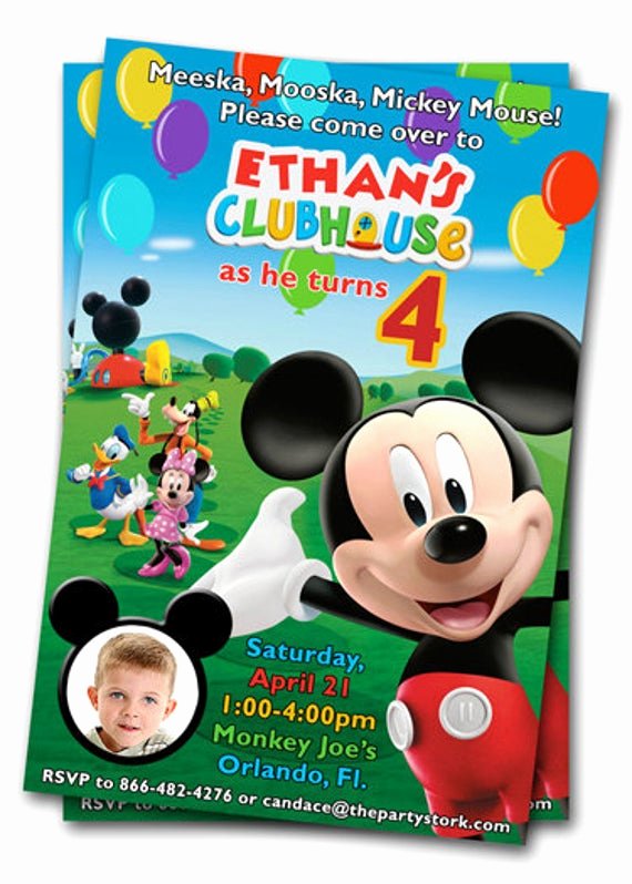 Mickey Mouse Clubhouse Invitation Inspirational Mickey Mouse Clubhouse Birthday Invitations Printable Mickey