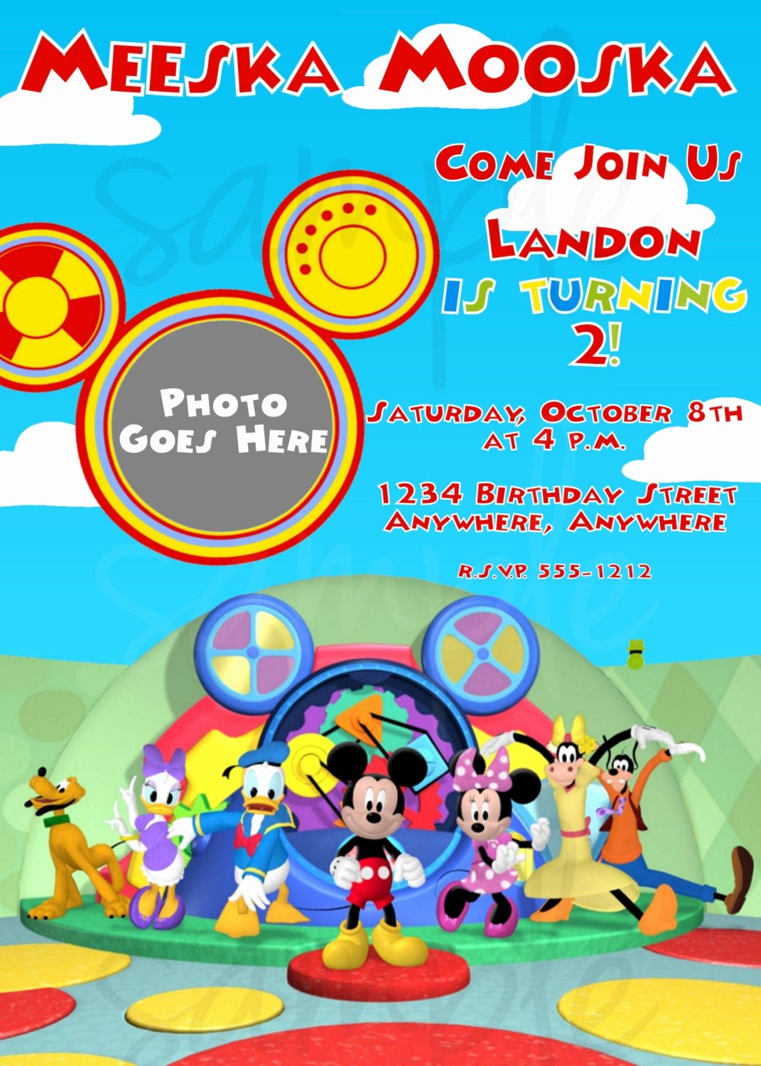 Mickey Mouse Clubhouse Invitation New Mickey Mouse Clubhouse Birthday Invitation