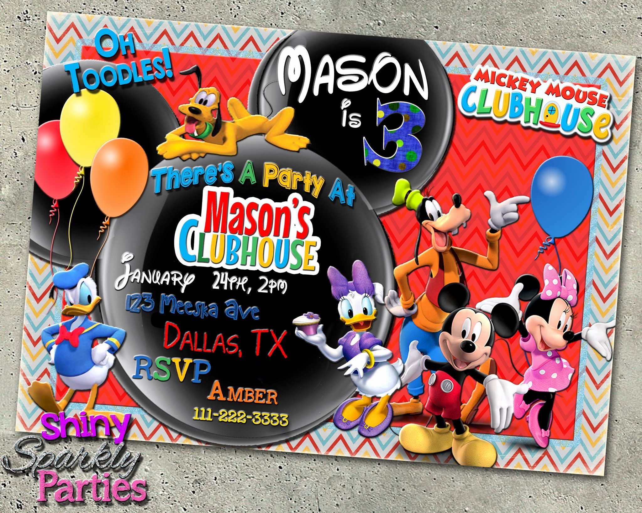 Mickey Mouse Clubhouse Invitations Awesome Mickey Mouse Clubhouse Birthday Invitation forever Fab