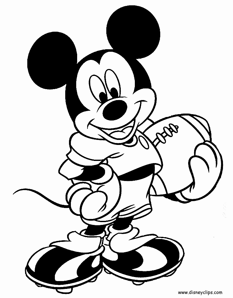 Mickey Mouse Colouring Sheets Inspirational Mickey Mouse Football Coloring Pages