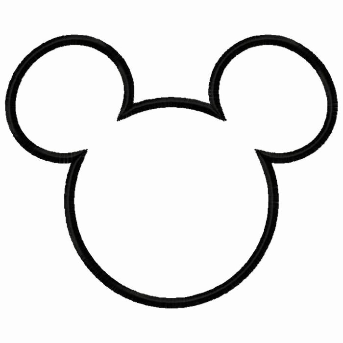 Mickey Mouse Head Cutout Template Elegant Mouse Head Silhouette for Mickey Mouse Dress