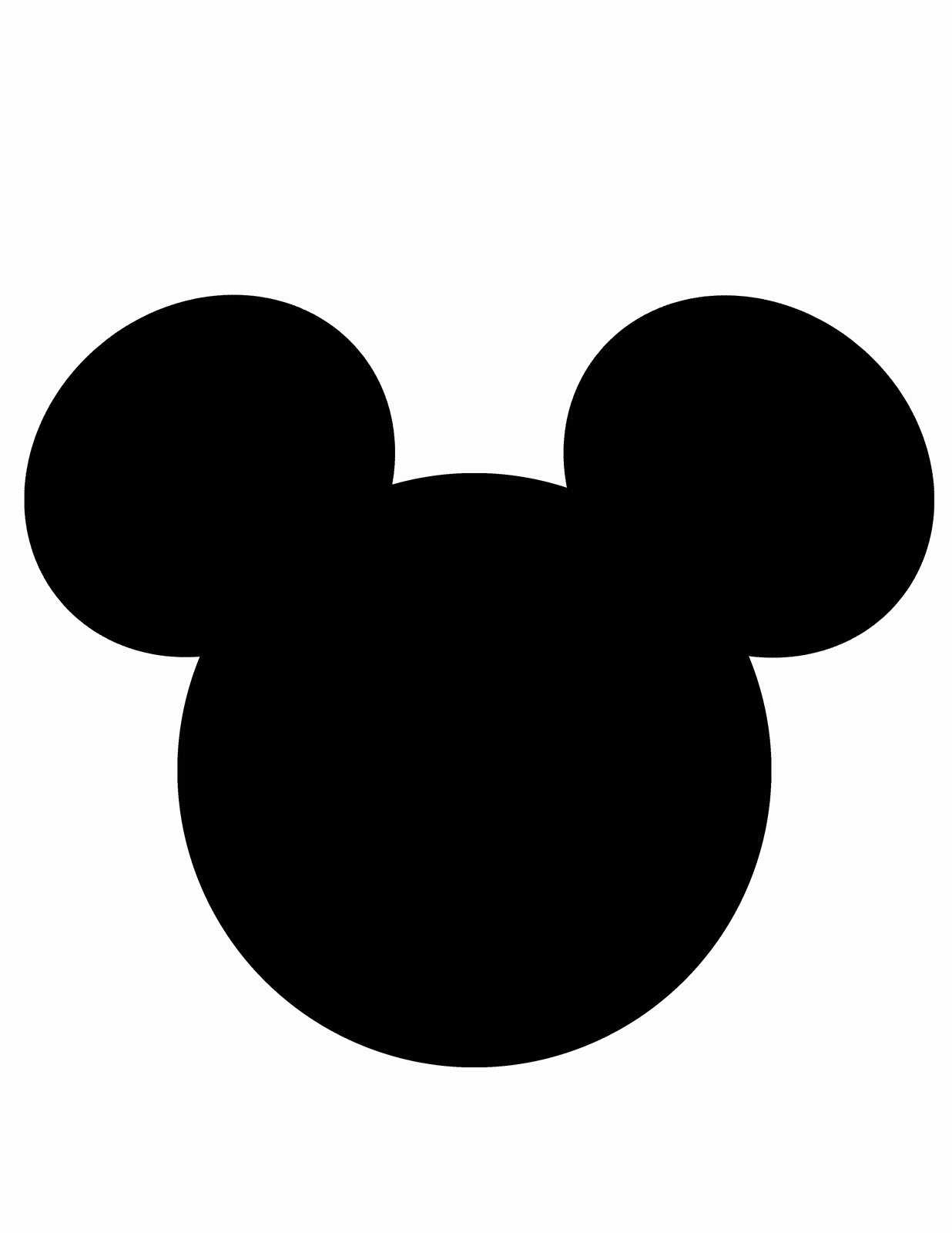 Mickey Mouse Head Cutout Template Unique Mickey Mouse Head Template