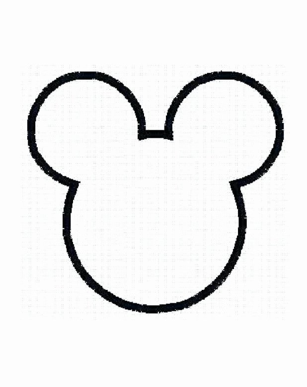 Mickey Mouse Head Stencil Awesome Outline Mickey Mouse Head