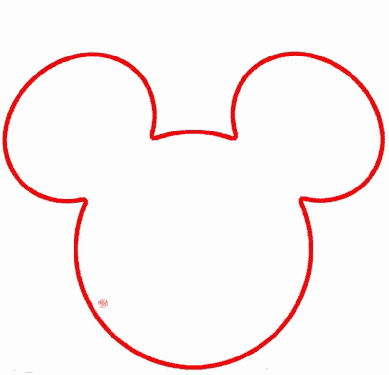 Mickey Mouse Head Stencil Elegant Mickey Mouse Head Outline Cliparts
