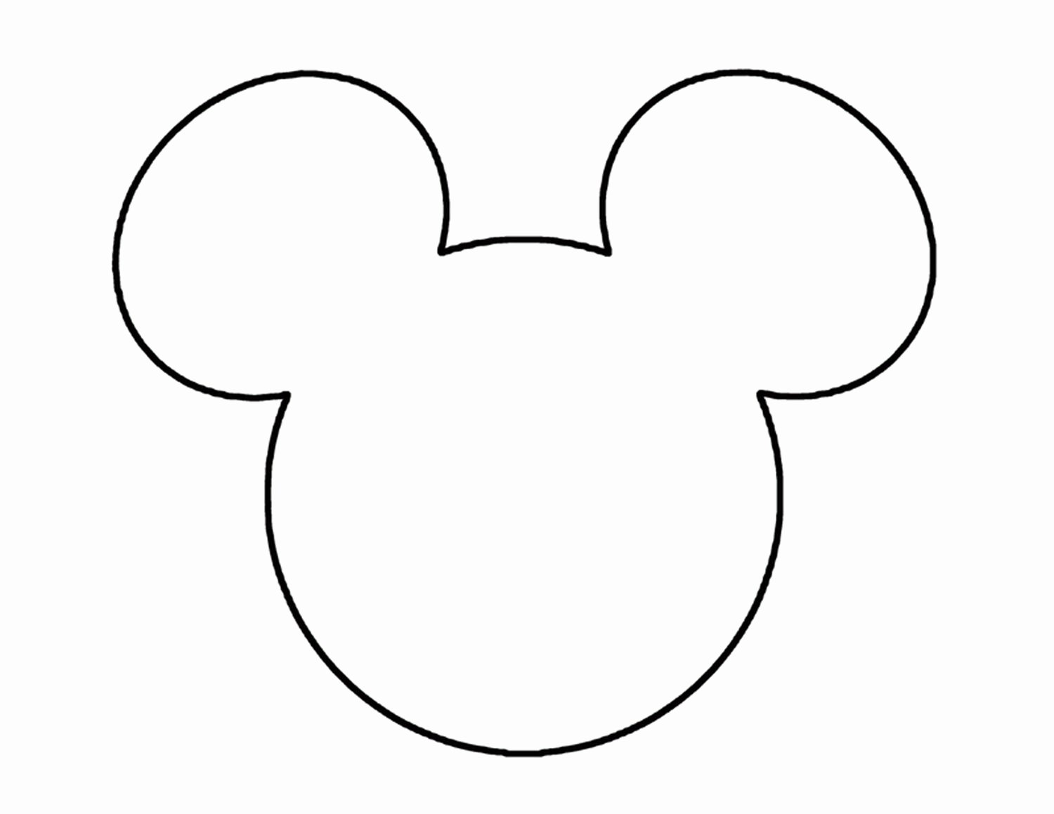 Mickey Mouse Head Stencil Luxury Mickey Mouse Ears Head Outline