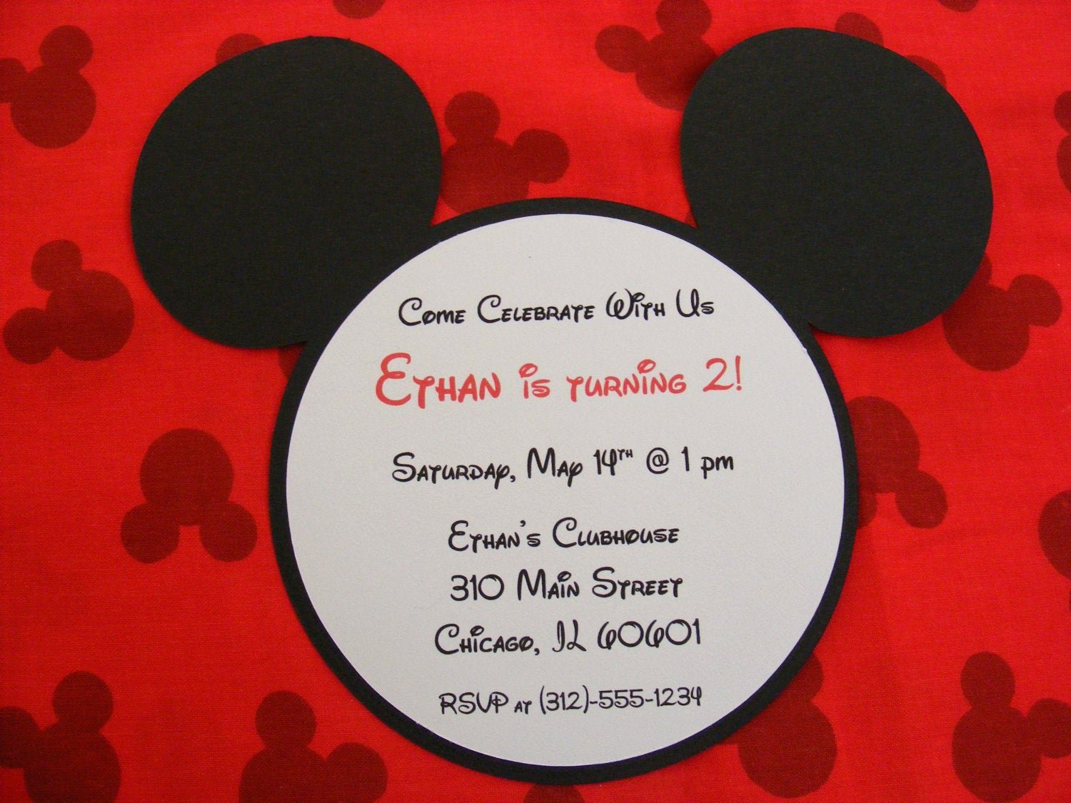 Mickey Mouse Invitation Wording Inspirational Handmade Mickey Invitations Mickey Mouse Inspired Birthday