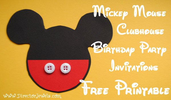 Mickey Mouse Invitations Template Free Beautiful Director Jewels Mickey Mouse Clubhouse Diy Birthday Party