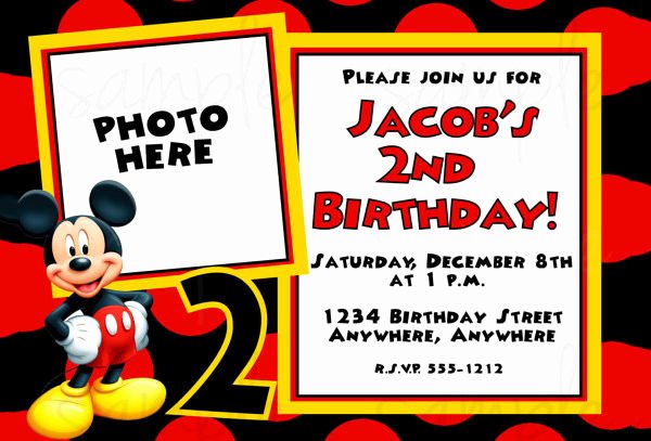 Mickey Mouse Invitations Template Free Best Of Mickey Mouse Invitation Templates – 26 Free Psd Vector