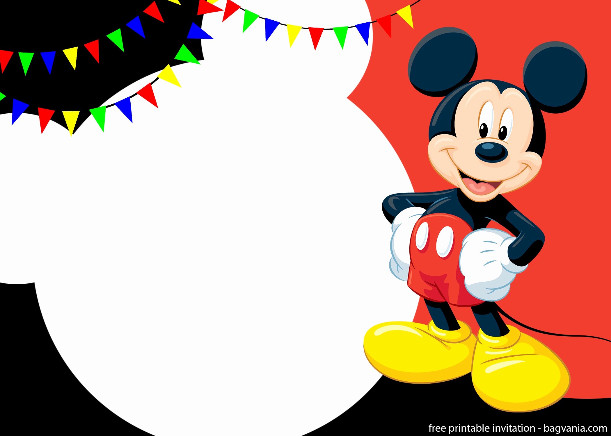 Mickey Mouse Invitations Template Free Elegant Free Printable Cute Mickey Mouse Invitation Templates