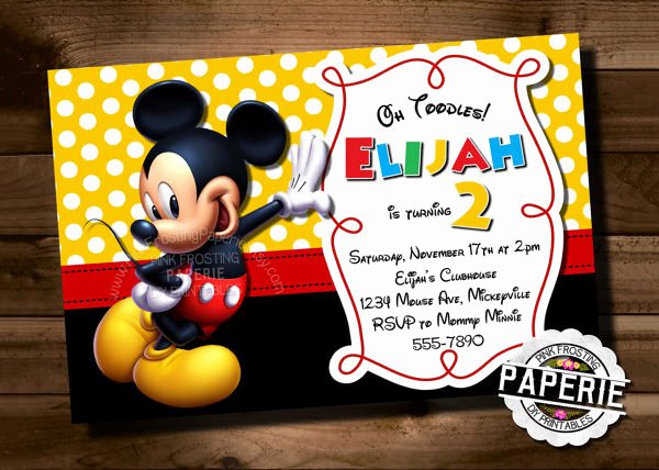 Mickey Mouse Invitations Template Free Inspirational Mickey Mouse Invitation Template – 23 Free Psd Vector