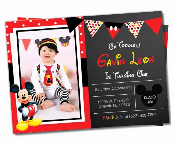 Mickey Mouse Invitations Template Free Lovely Mickey Mouse Invitation Templates – 26 Free Psd Vector