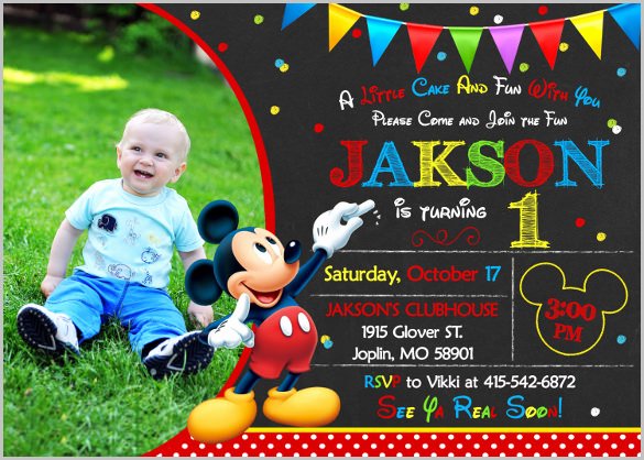 Mickey Mouse Invitations Template Free New Mickey Mouse Invitation Templates – 26 Free Psd Vector