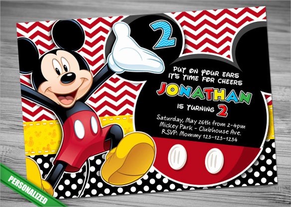 Mickey Mouse Invitations Wording Beautiful Sample Mickey Mouse Invitation Template 13 Download