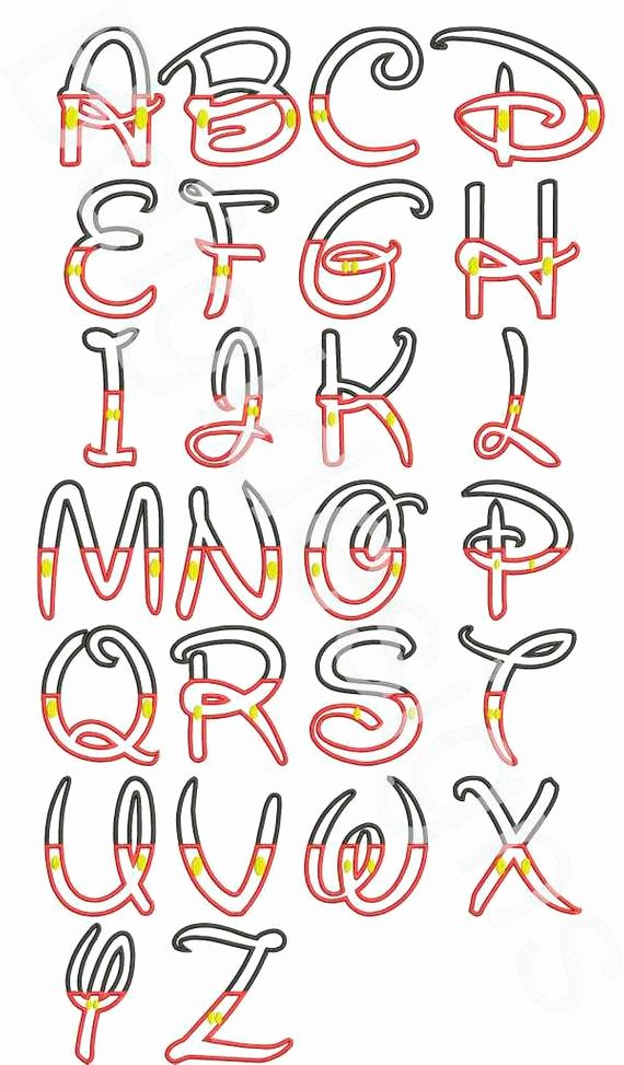 Mickey Mouse Letters Font Best Of Mickey Mouse Applique Font Upper Case by Bdigidesigns On Etsy